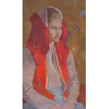 JOHN NAPPER (1916-2001). The Red Scarf, signed and dated 1948, oil on canvas, 20½ x 12in. Exhibited: