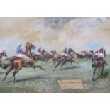 JOHN BEER (1860-1930). Grand National, 1904, The Start; and The Water Jump, Grand National 1904, sig
