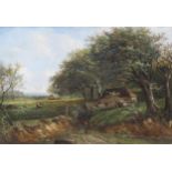 JOSEPH THORS (1835-1920). Hunter's Coppice near Warwick (1875), signed, inscribed as title on a labe