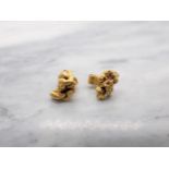 A pair of 22ct gold Nugget Earrings