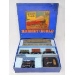 A rare Hornby-Dublo EDG7 LNER Tank Goods Set with Royal Scot Box. This rare set has a factory date