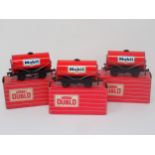 Reference Set, three Hornby-Dublo No.4677 Mobil Tankers, unused boxed. Tankers comprising metal
