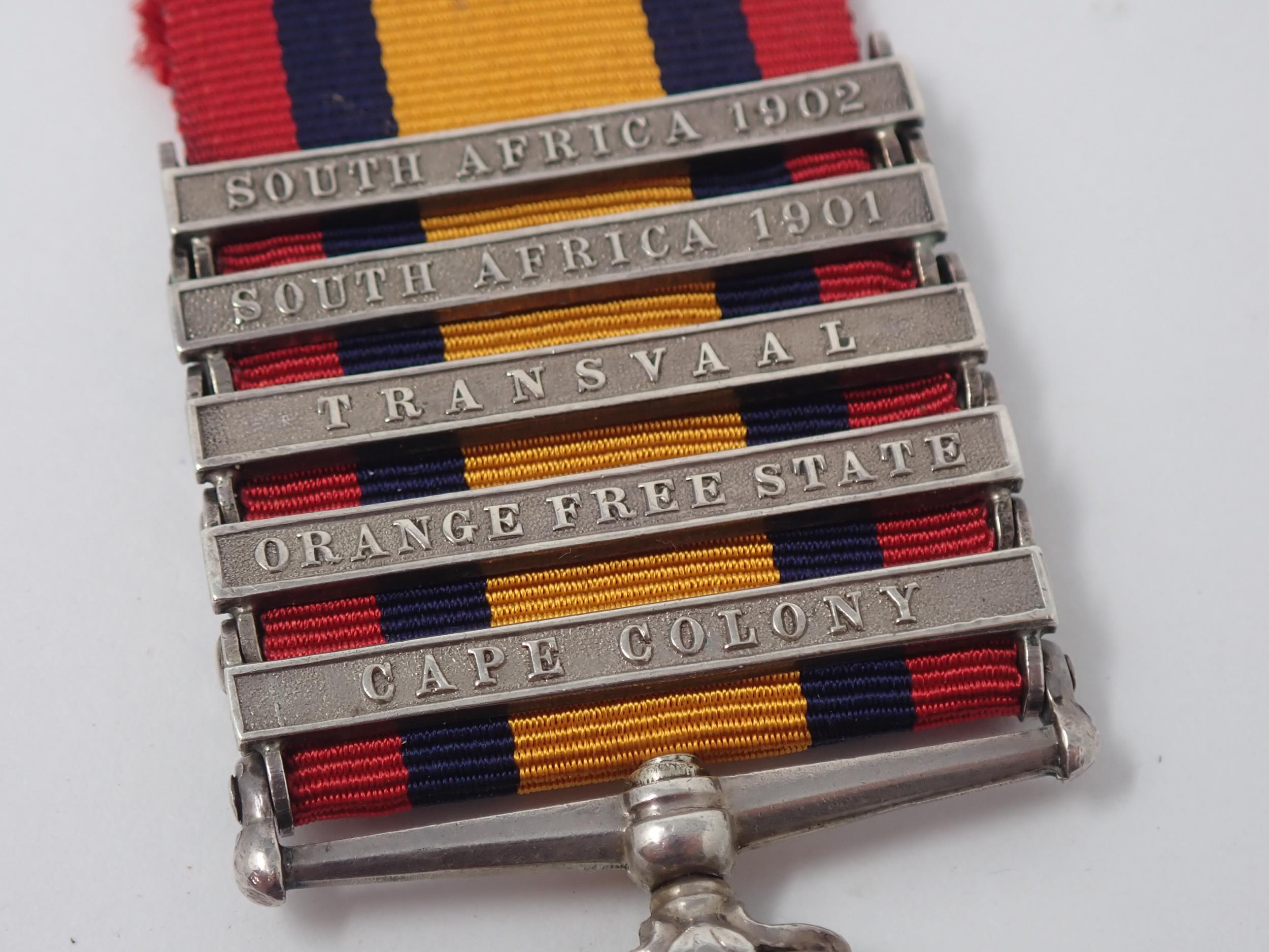 A Queens South Africa Medal to 34335 Pte. M.H.A. Cooper 53rd Company Imperial Yeomanry with Bars, - Image 3 of 12
