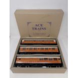 A boxed Ace Train 0 gauge Set of four LNER C4 Coaches. Unused with no signs of use to wheels, box in