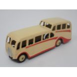 A Dinky Toys No.29F cream Observation Coach, mint condition. Model in cream with cream hubs in