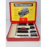 A boxed Trix Twin Fast Night Freight Set A/C, No. 1/362. Contents very good condition, box very