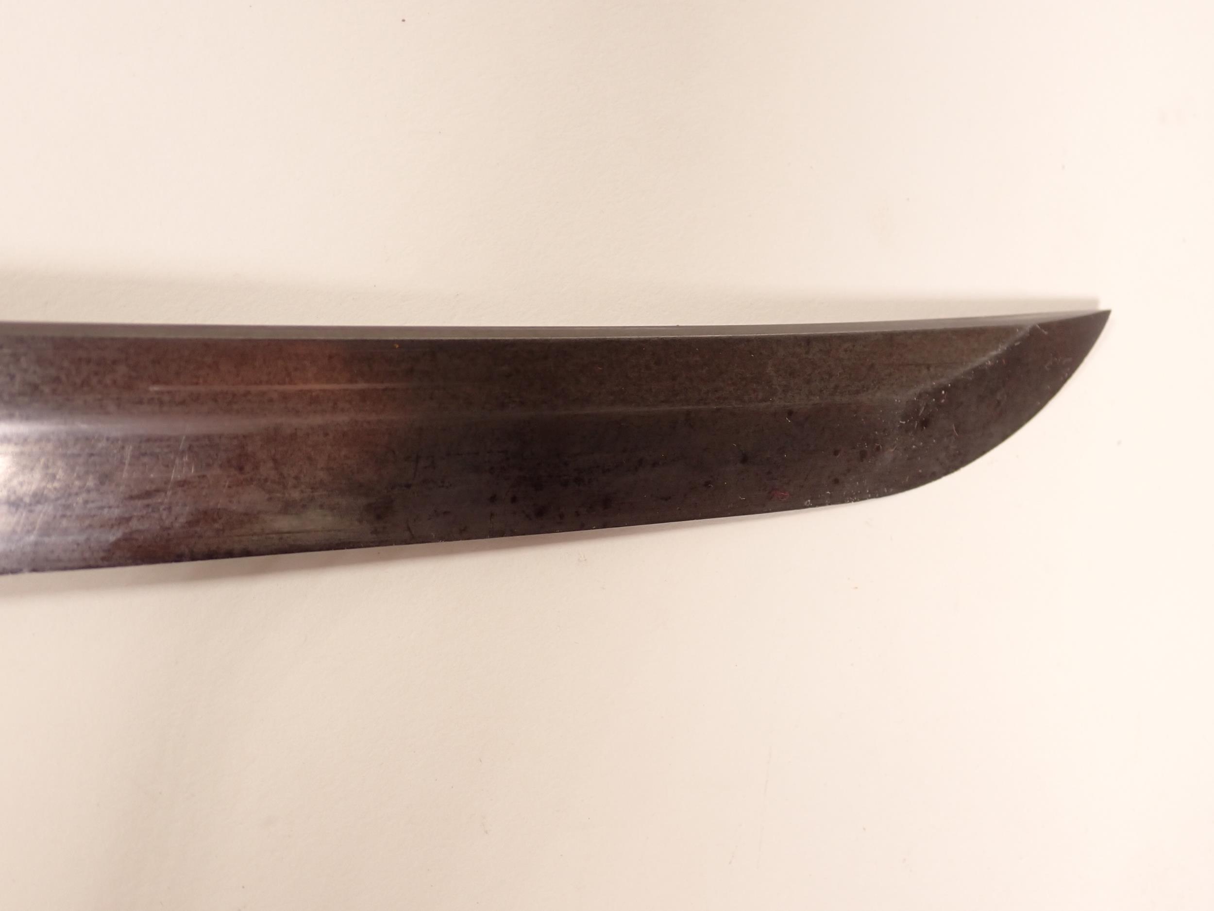 A Japanese Katana by Ishido Teruhide in WWII military mounts. This smith was descended from the - Image 13 of 19