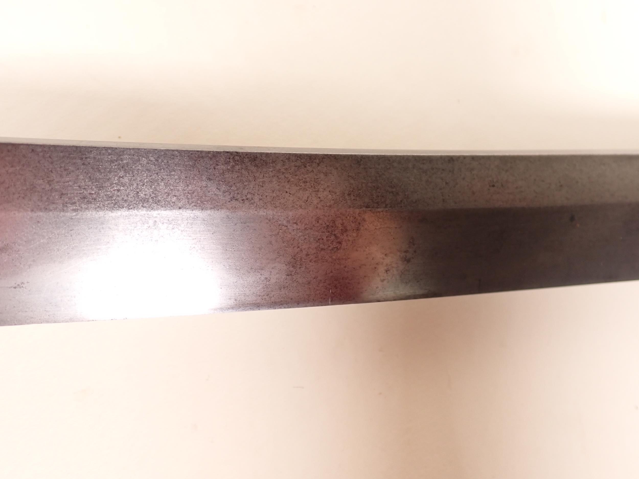 A Japanese Katana by Ishido Teruhide in WWII military mounts. This smith was descended from the - Image 3 of 19