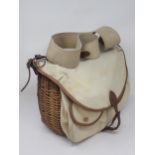 A Brady of Halesowen 'Conway' combination Fishing Creel dn Bag