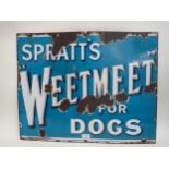 An original Spratts 'Wheetmeet' for Dogs enamel Sign 2ft 5in W x 1ft 11in H