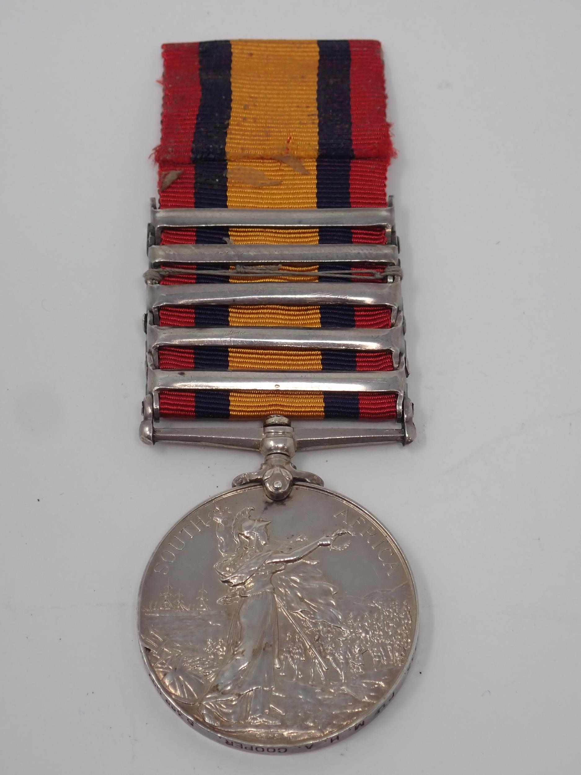 A Queens South Africa Medal to 34335 Pte. M.H.A. Cooper 53rd Company Imperial Yeomanry with Bars, - Image 2 of 12