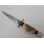 A Sheath Knife with antler handle