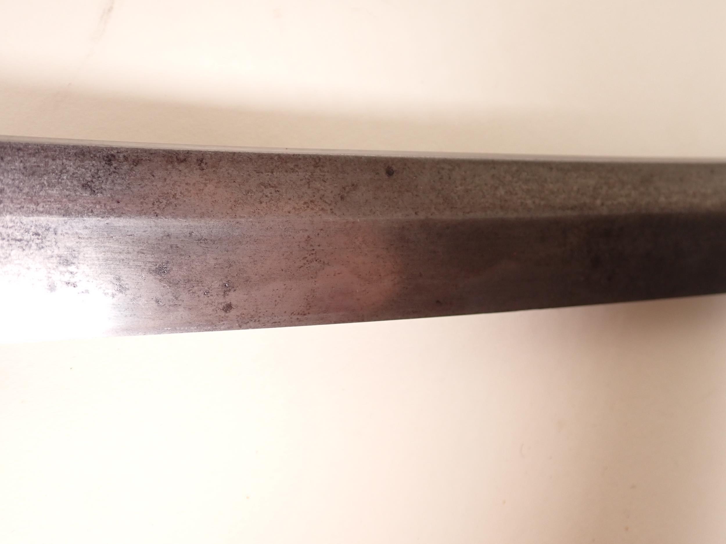 A Japanese Katana by Ishido Teruhide in WWII military mounts. This smith was descended from the - Image 4 of 19