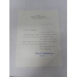 Odette Hallowes – typed letter, signed, dated 16 February 1991, on personal headed stationery