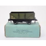 A boxed Hornby-Dublo D1 G.W.R. Open Goods Wagon. Model in mint condition, box in good condition plus