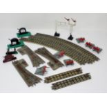 Over 150 pieces of Hornby-Dublo 3-rail Track. Approx. 150 straights, 15 large radius curves,
