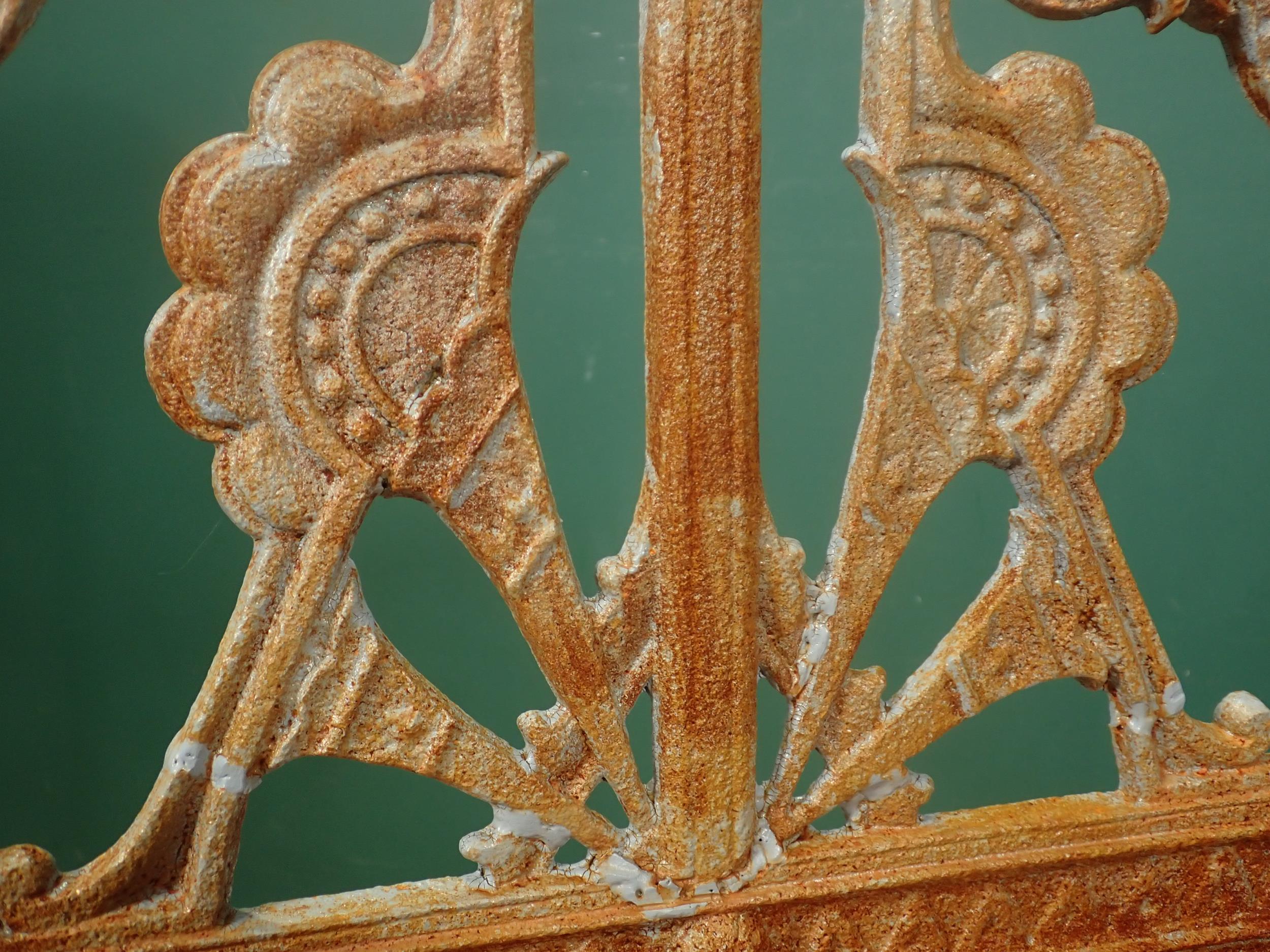 A Coalbrookdale cast iron Chair designed by Christopher Dresser, with pierced back, cast simulated - Image 6 of 14