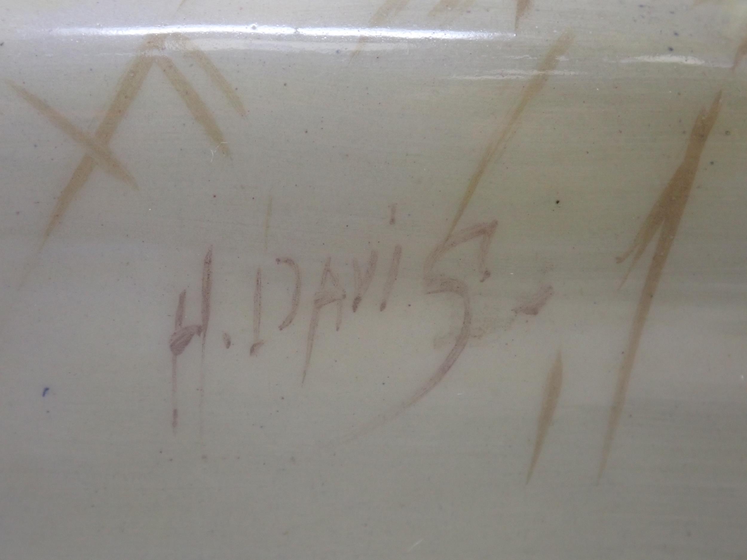 A Royal Worcester Vase, signed H. Davis (Harry Davis), painted highland cattle stood in a stream, - Image 6 of 7
