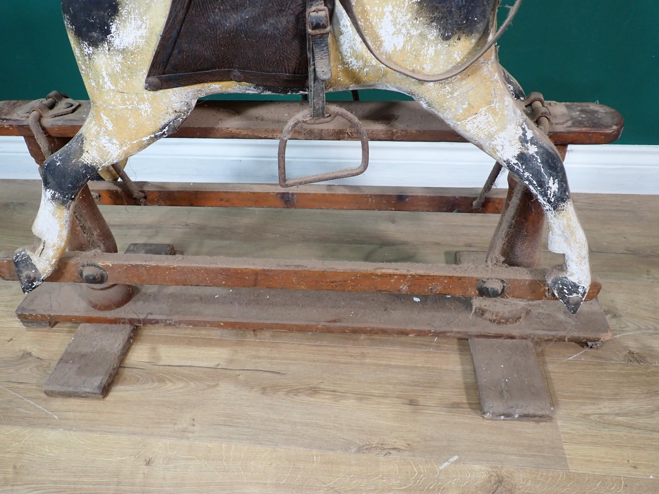 A 19th Century dappled palomino Rocking Horse of small proportions with original saddle and bridle - Image 12 of 12