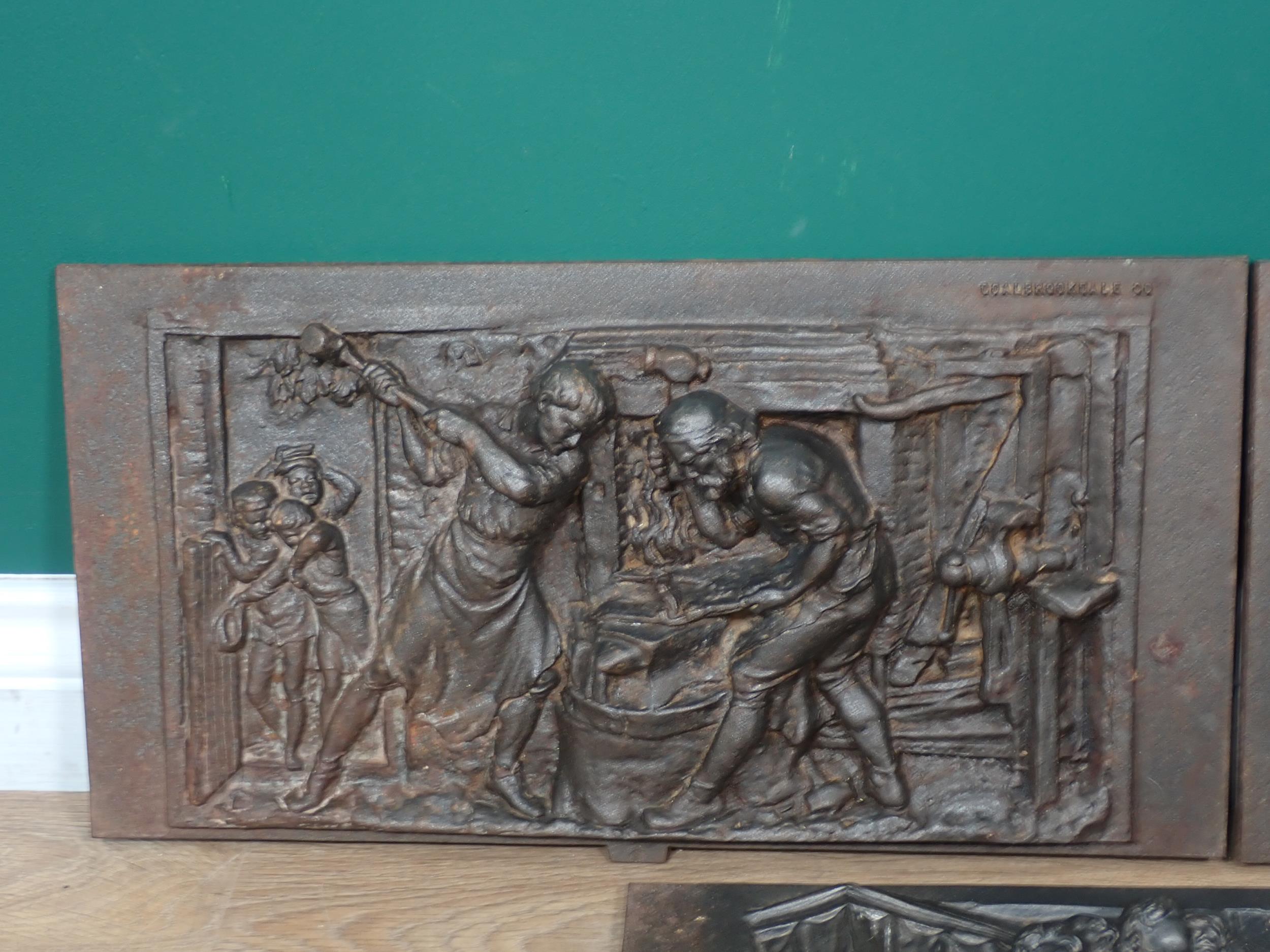A set of three Coalbrookdale & Co. cast iron relief Plaques inspired by Henry Wadsworth Longfellow's - Image 2 of 10