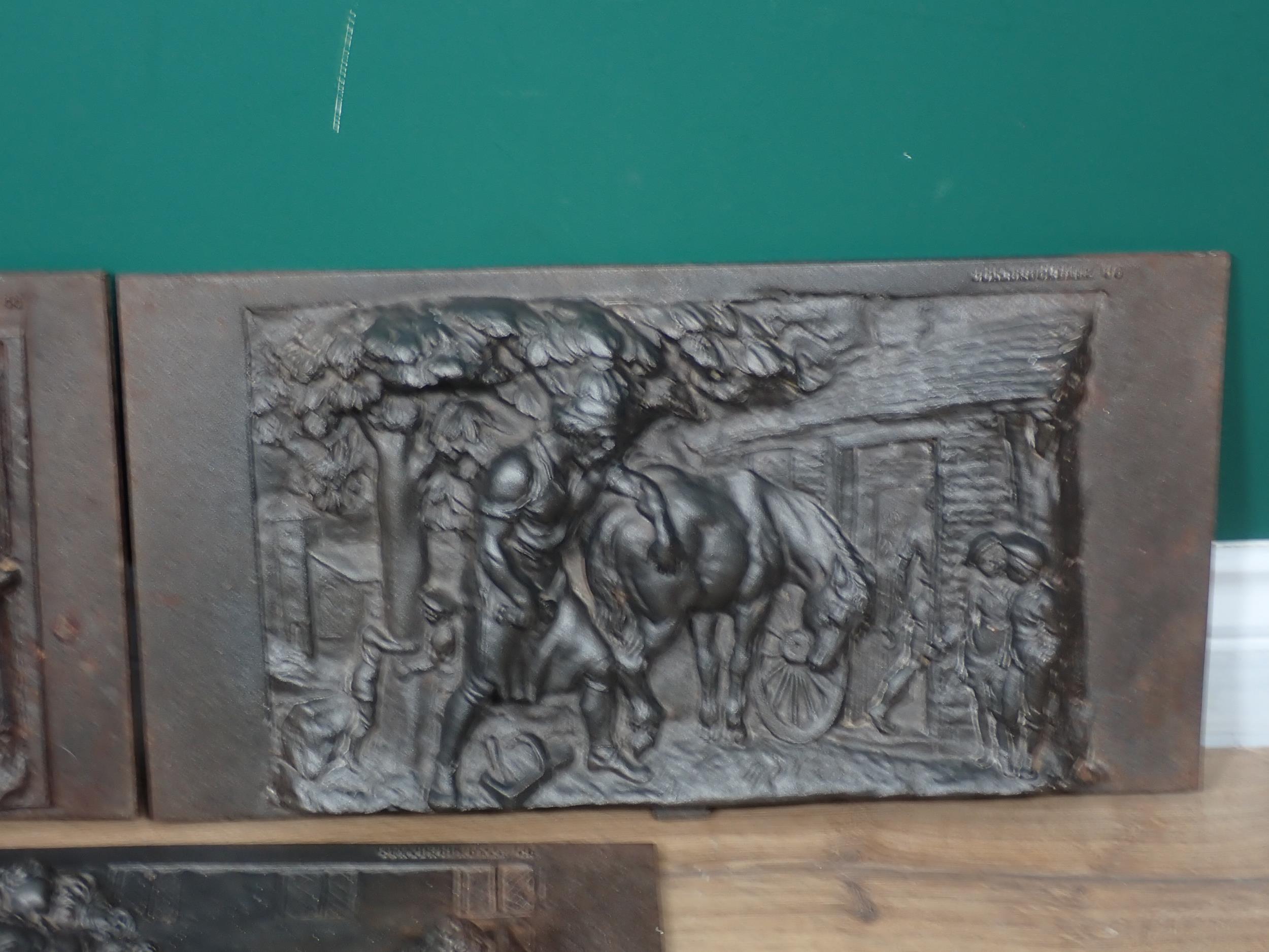 A set of three Coalbrookdale & Co. cast iron relief Plaques inspired by Henry Wadsworth Longfellow's - Image 3 of 10