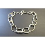 An Emily Nixon silver graduated rustic chain Necklace