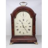 A 19th Century mahogany Bracket Clock by Robert Jones, Liverpool, with hour repeater, eight day twin