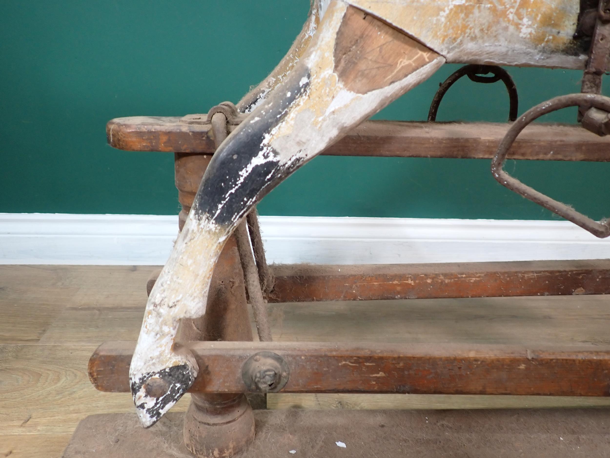 A 19th Century dappled palomino Rocking Horse of small proportions with original saddle and bridle - Image 5 of 12