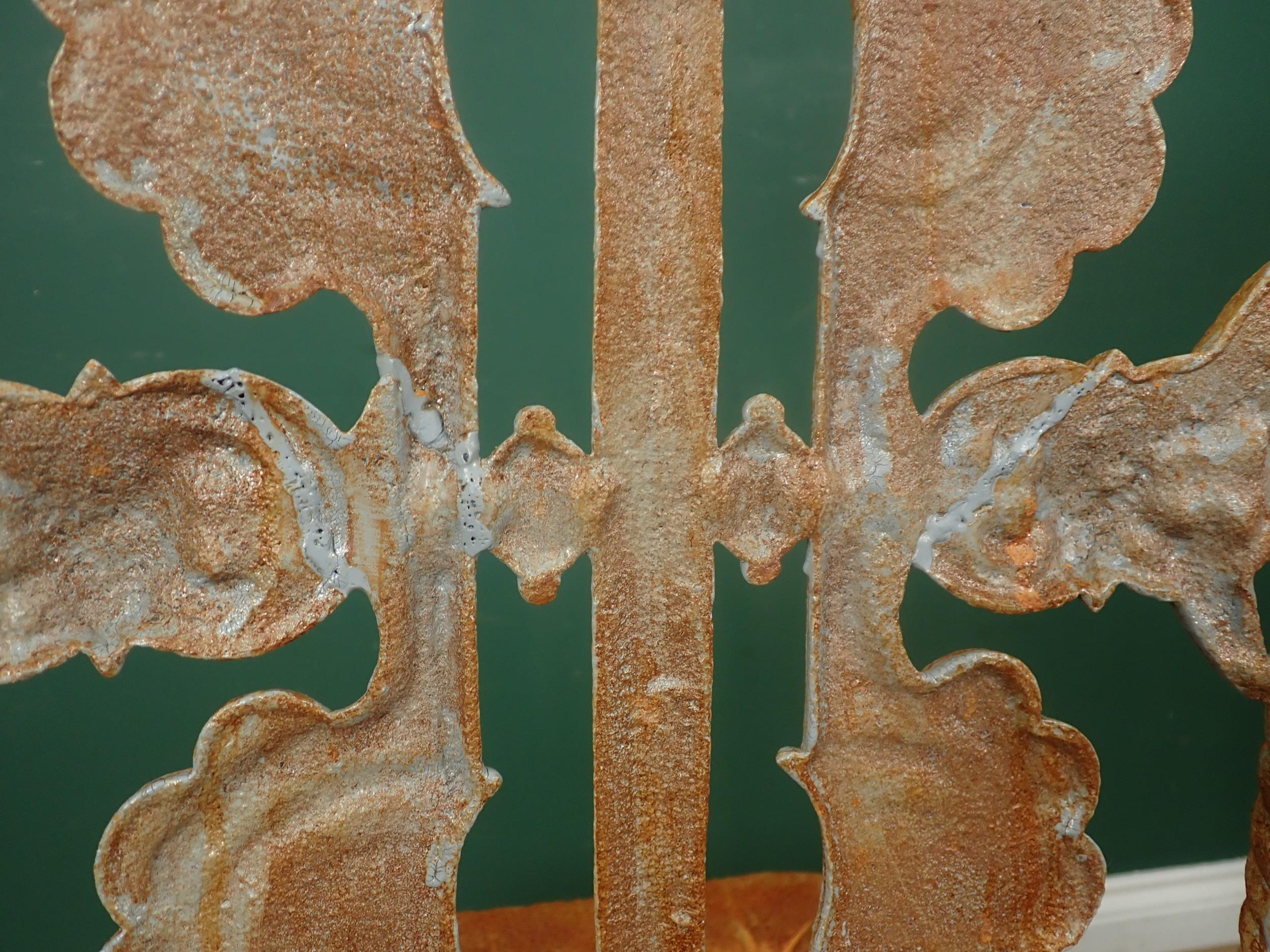 A Coalbrookdale cast iron Chair designed by Christopher Dresser, with pierced back, cast simulated - Image 12 of 14