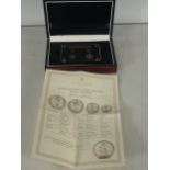 1901 Maundy Set (1d-4d) presented in a modern fitted case, with 'London Mint Office' document