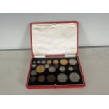 Queen Victoria 1887 Coin Collection, Farthing - Five Pound, consisting of 1/4d, 1/2d, 1d, 1d YH