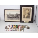 A Group of Medals comprising 1914-15 Star, War Medal, Defence Medal, Territorial Efficiency