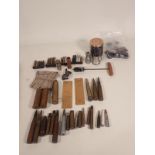 A quantity of cast lead Bullets for muzzle loading rifles; also a quantity of empty brass and