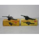 A boxed Dinky Toys No.692 5.5 Medium Gun and a boxed No.693 Howitzer