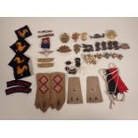 A quantity of Badges, Buttons and Cloth Insignia (mostly 20th Century)