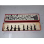 A boxed Set of Britains No.2072 Kings Rifle Corps, strung figures, figures and box Ex