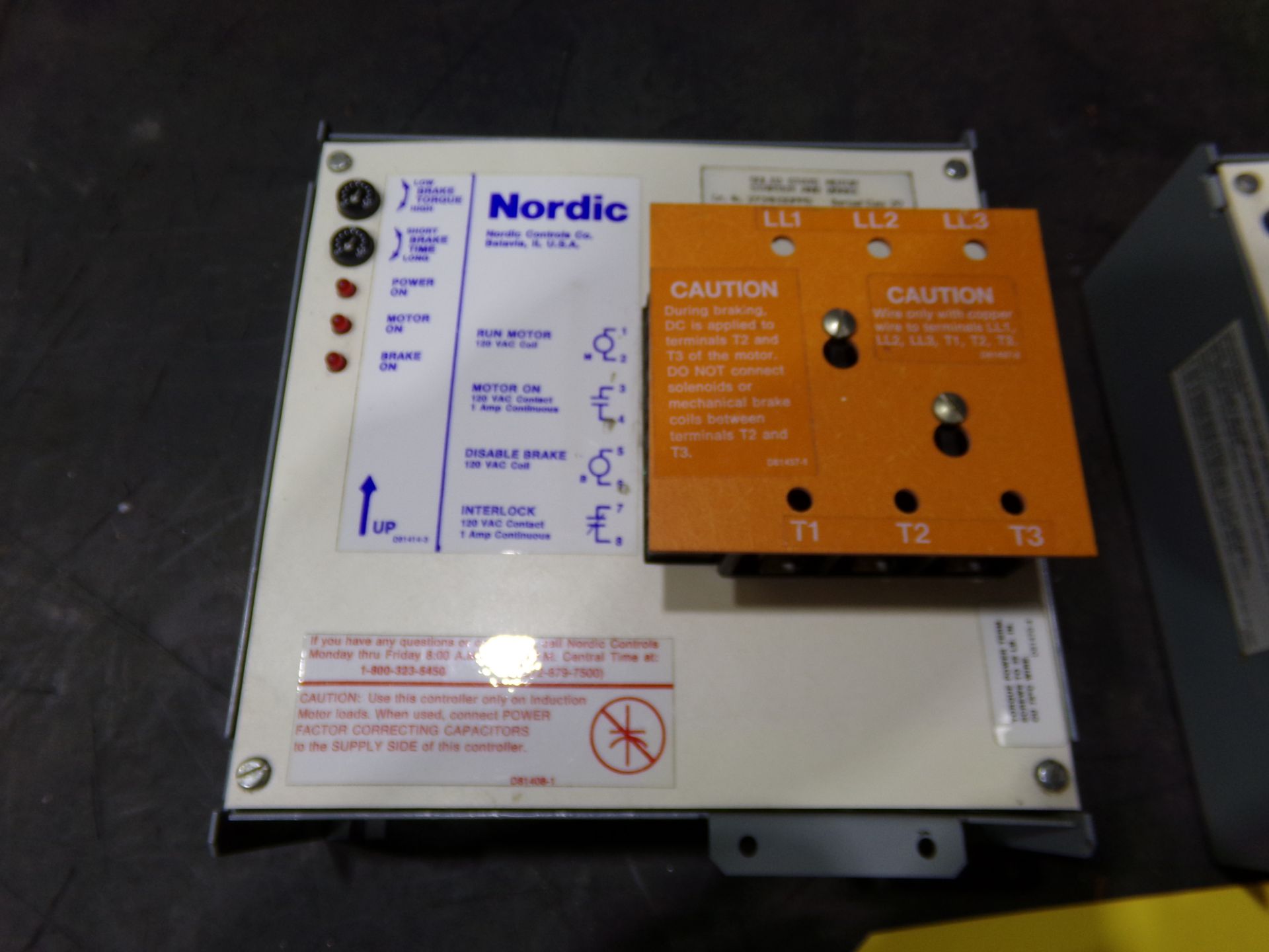NORDIC CONTROLS SOLID STATE MOTOR STARTER AND BRAKE CONTROL RATED 7.5HP 3PH 460V 60HZ 12A - Image 3 of 9