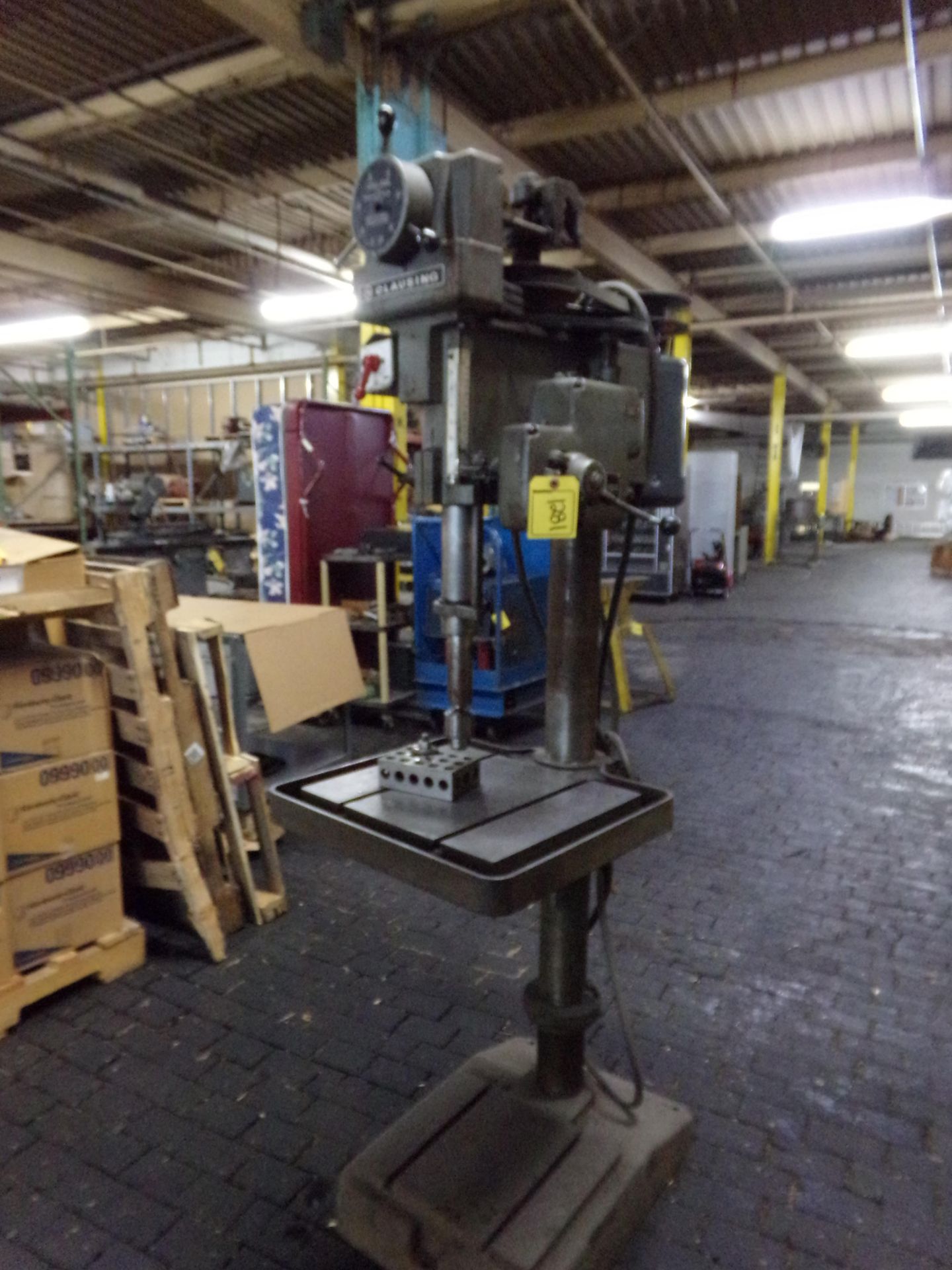 CLAUSING MODEL 2277 /MODEL 2215 DRILL PRESS 75" HEIGHT TOTAL W 1 HP BALDOR MOTOR