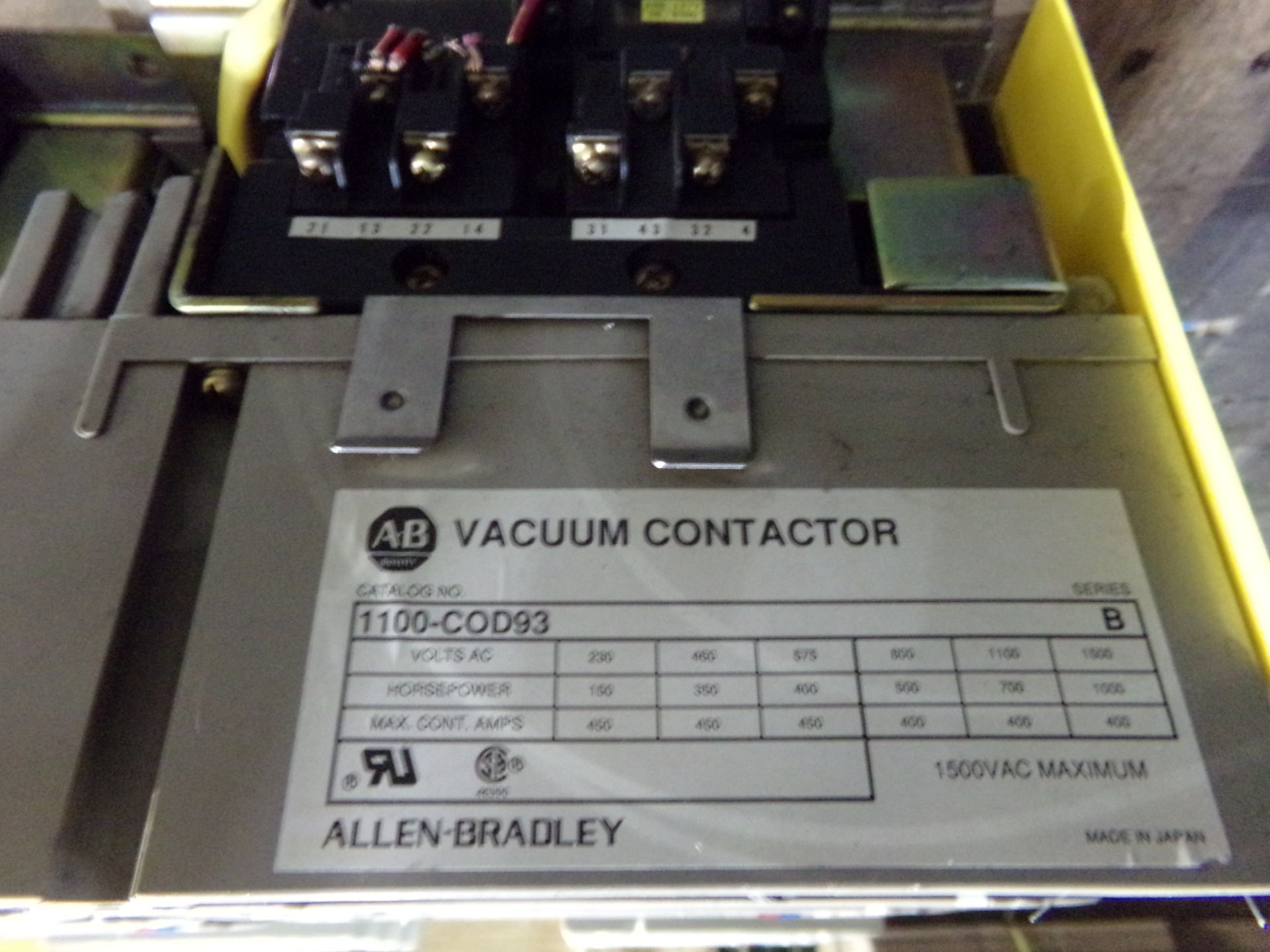 ALLEN BRADLEY VACUUM CONTROLLER MODEL# 1100 COD93 - Image 3 of 6