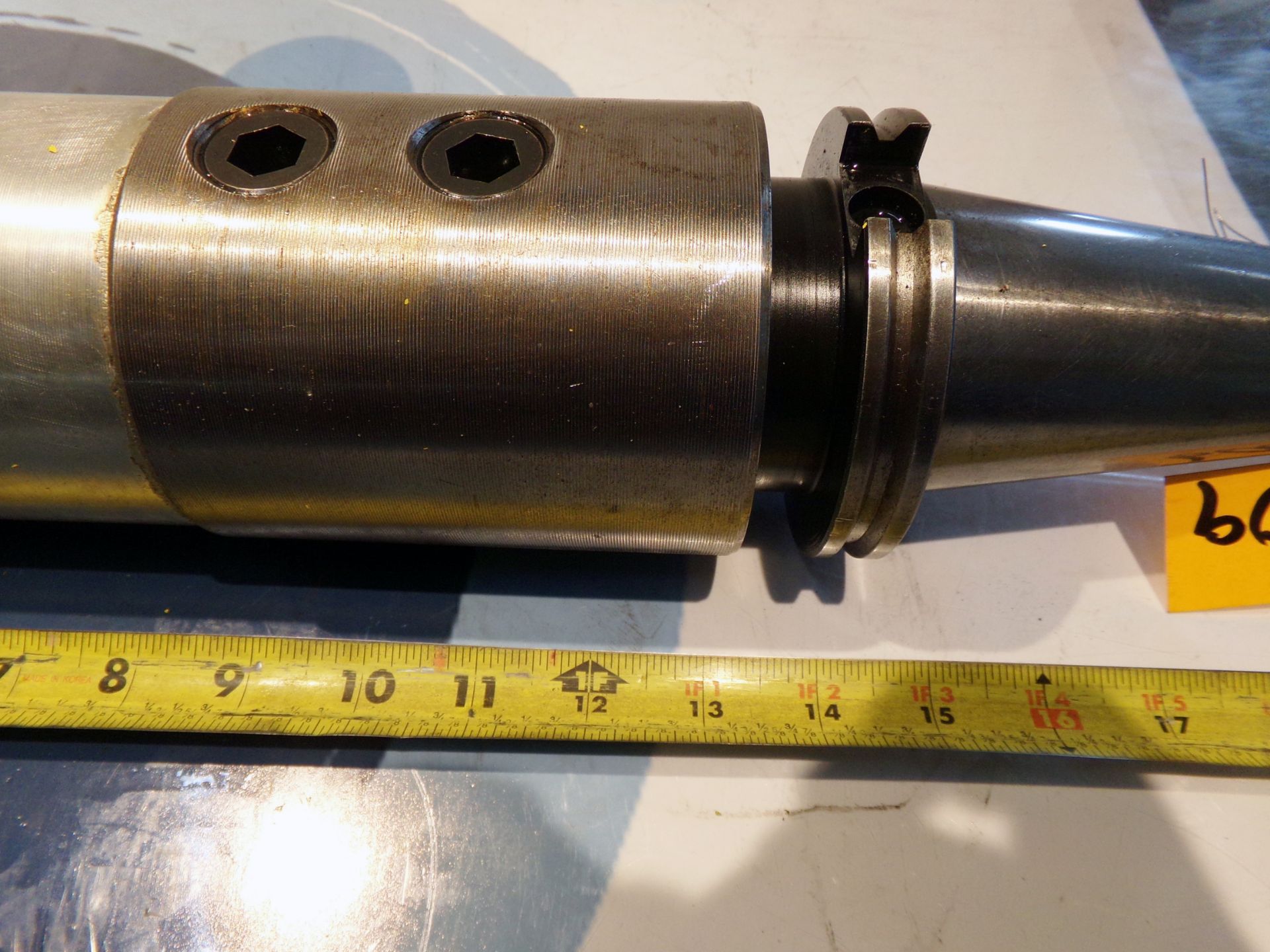 LARGE ID BORING TOOL CAT50 HOLDER WITH RET KNOB (4.0 EST BORE , ALMOST 14" TO TOOLHOLDER FACE) - Image 3 of 11