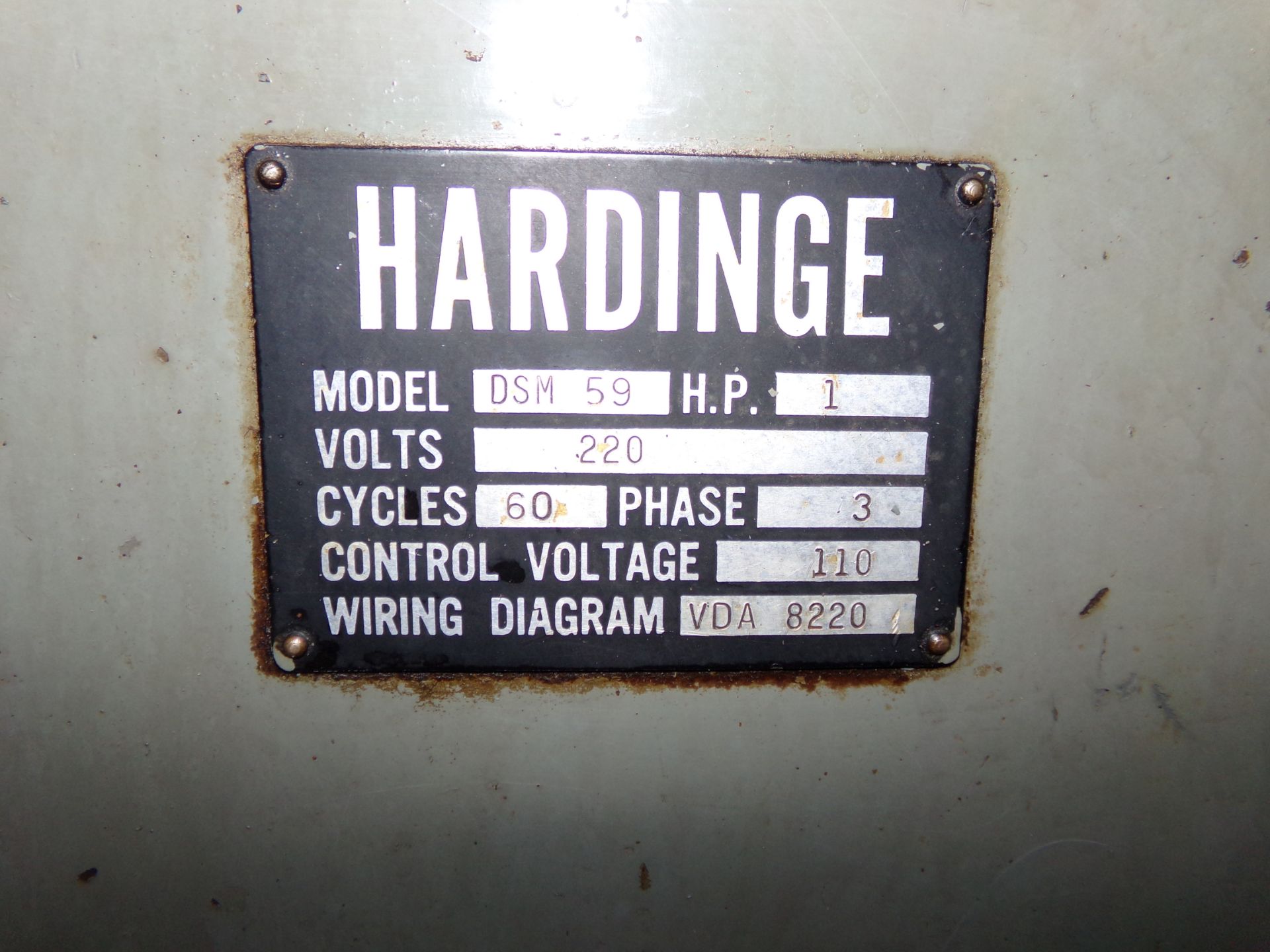 Hardinge lathe model DSM59 220v equipped with 5c collet plus cabinet and varied tooling pictured - Image 20 of 23