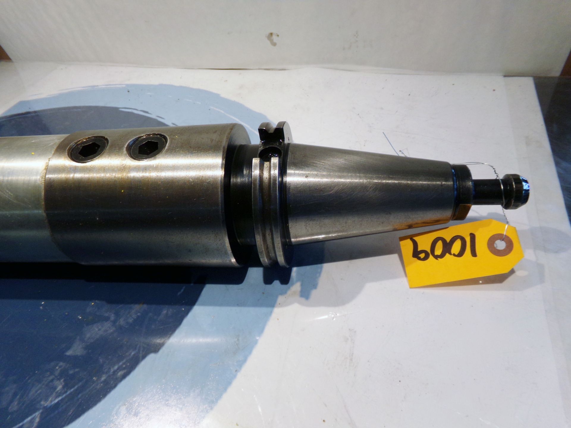 LARGE ID BORING TOOL CAT50 HOLDER WITH RET KNOB (4.0 EST BORE , ALMOST 14" TO TOOLHOLDER FACE) - Image 8 of 11