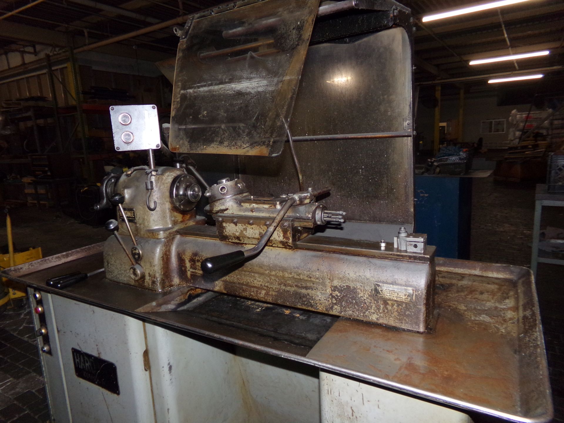 Hardinge lathe model DSM59 220v equipped with 5c collet plus cabinet and varied tooling pictured - Image 3 of 23