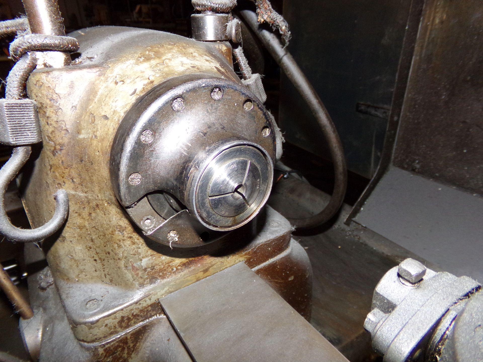 Hardinge lathe model DSM59 220v equipped with 5c collet plus cabinet and varied tooling pictured - Image 8 of 23
