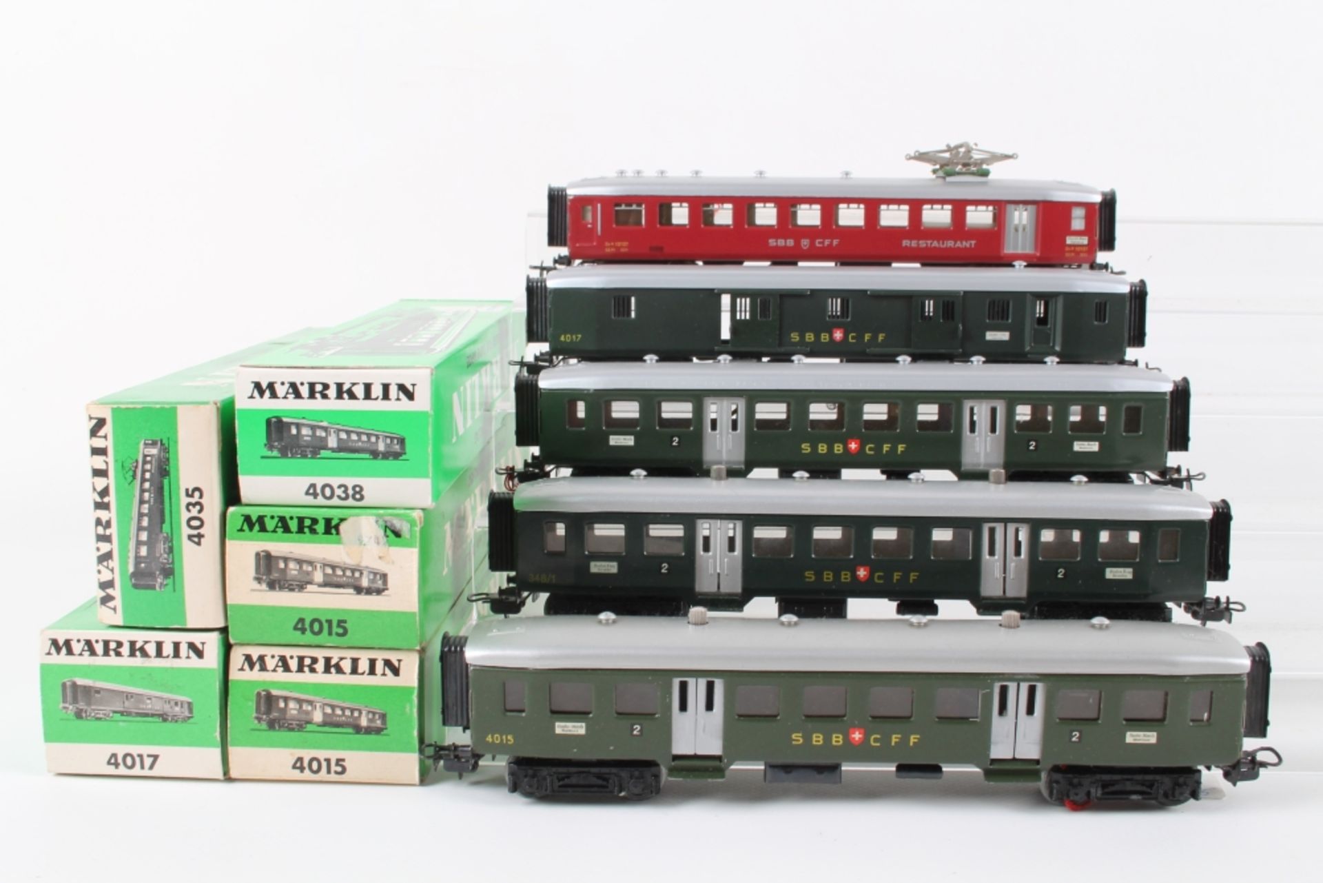 Märklin fünf schweizer Personenwagen