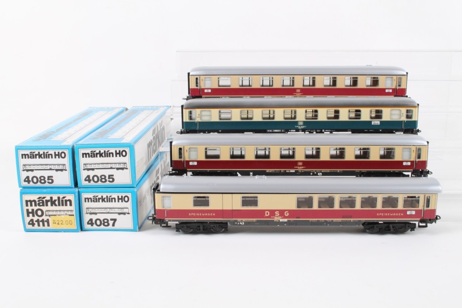 Märklin vier D-Zug Wagen