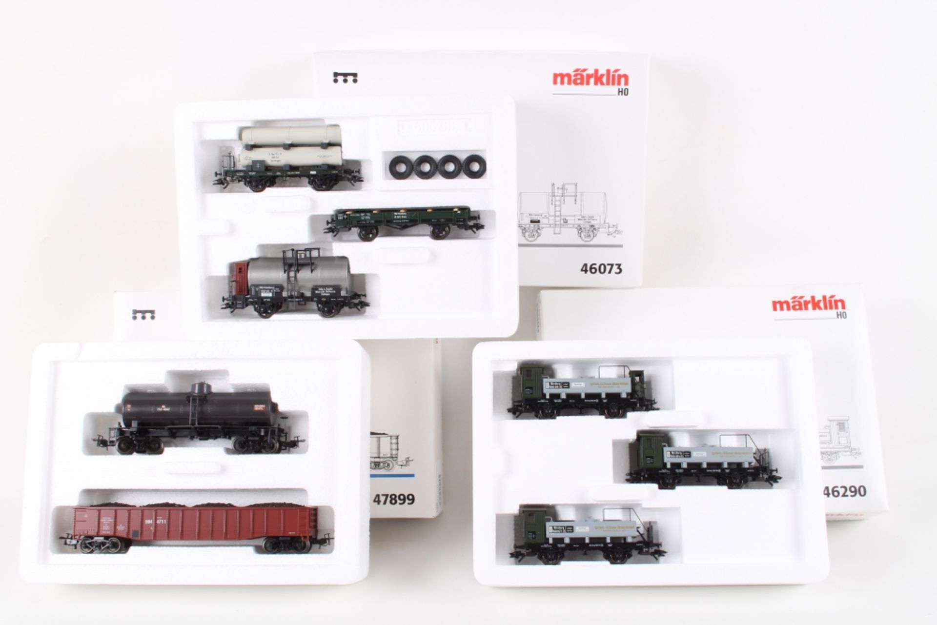 Märklin drei Wagen-Sets