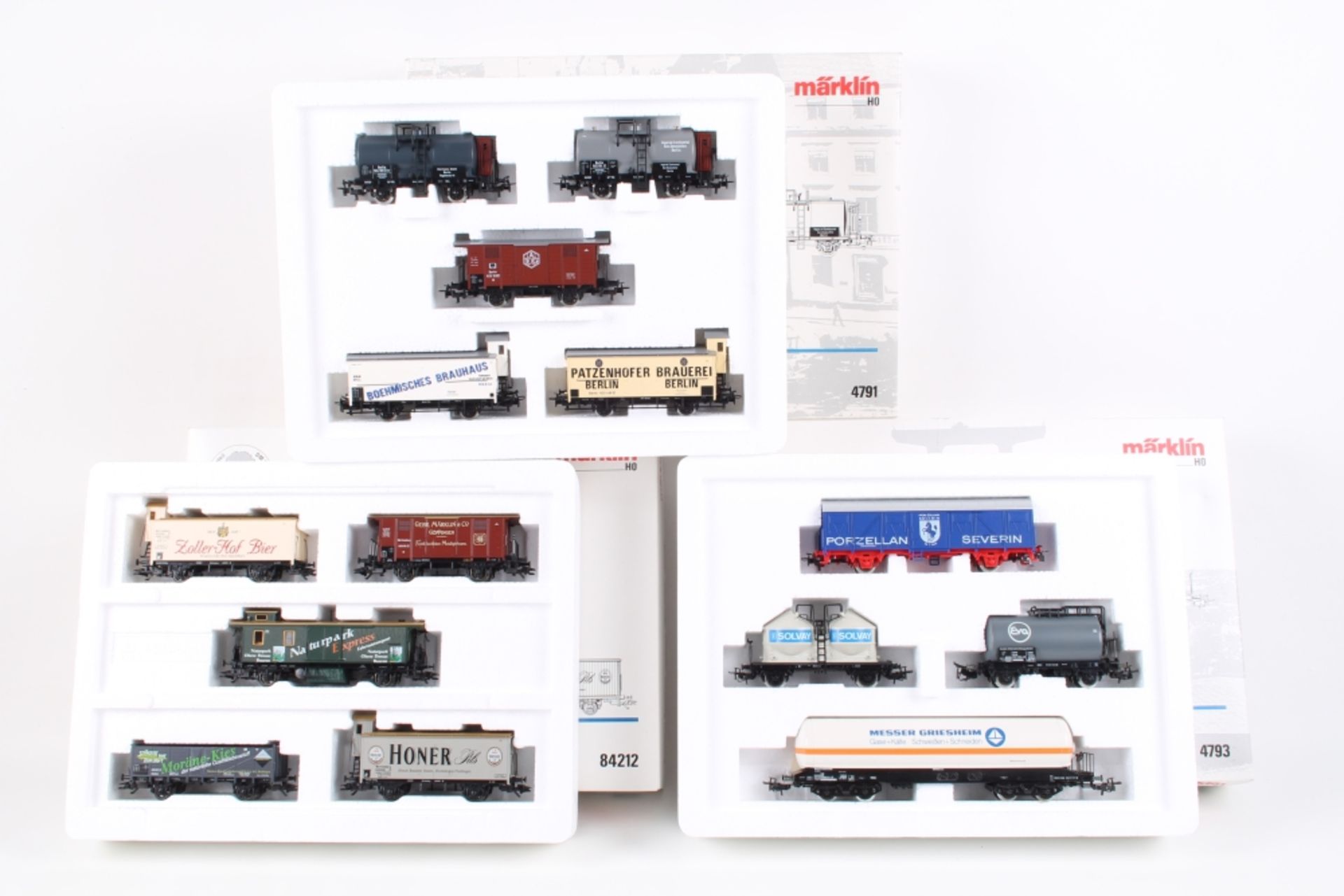 Märklin drei Wagen-Sets