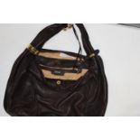 A Jimmy Choo brown leather shoulder bag