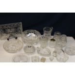 A box of assorted cut glass etc Collection Only